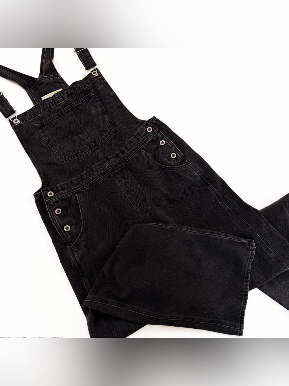 Levi’s Silvertab Baggy Overall Jeans Womens Large Black Denim